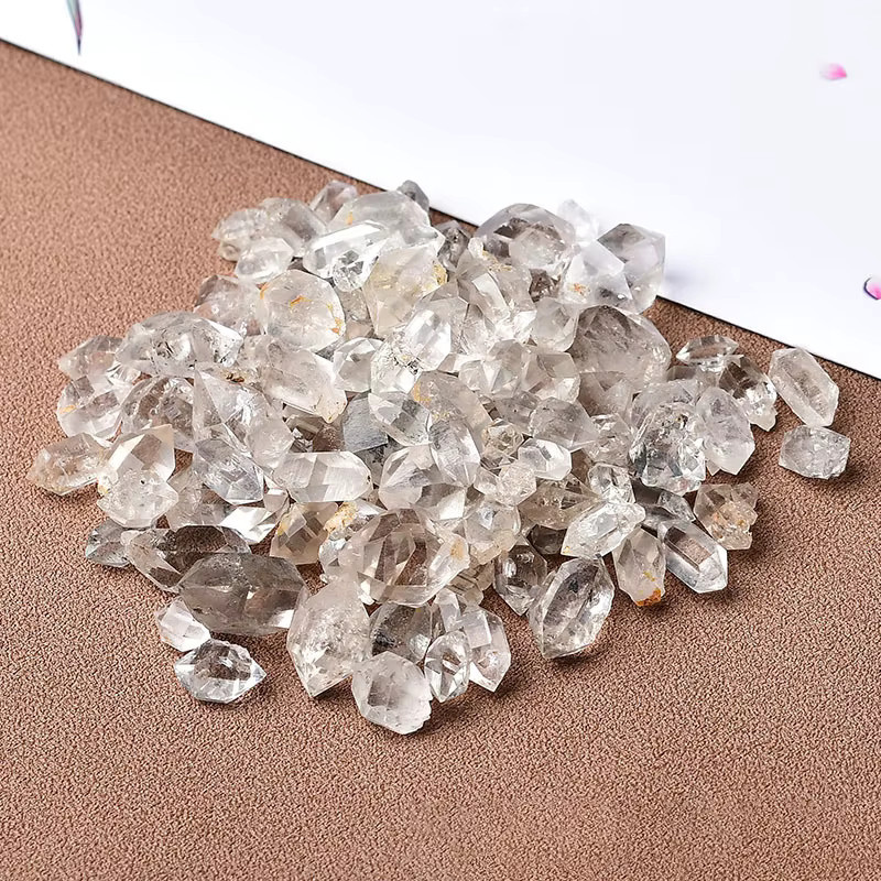 AierCrystal Natürlicher Herkimer-Diamant als weißer Rohstein für Reiki und Heilung, 1–10 g - Bild 4