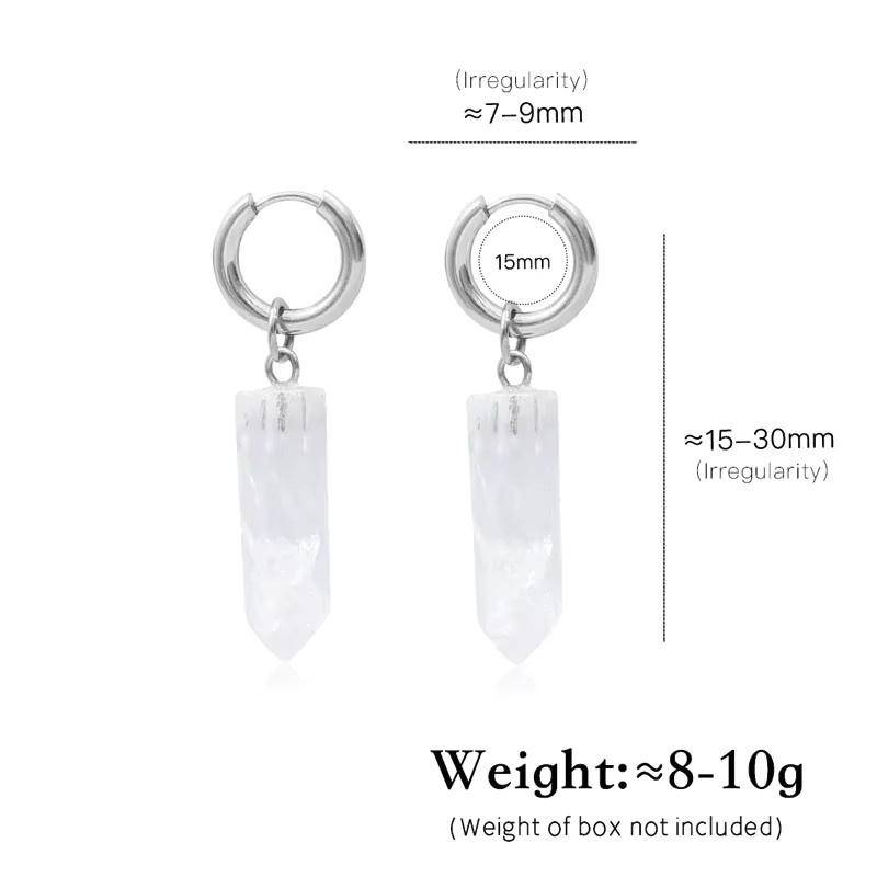 SANSWL Ohrringe, Kristall, Silber, Unisex - Bild 2
