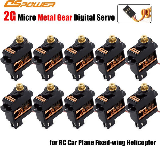DSPOWER 2G Micro Metall Getriebe Digital Servo Mini Motor, 1-10-teiliges Set - Bild 1