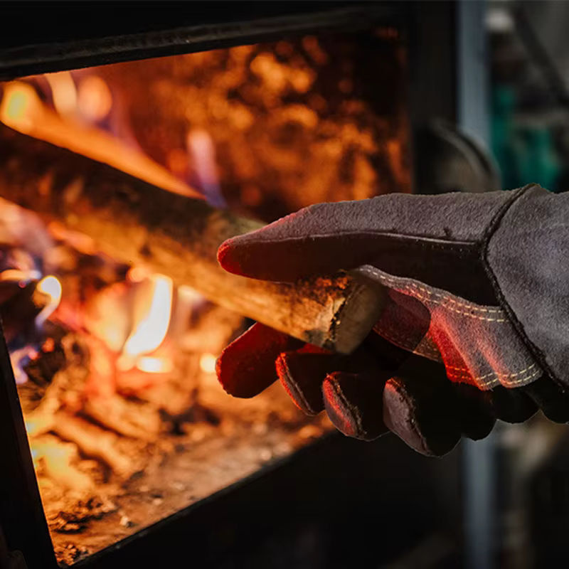 Wärmeisolierte Schweißhandschuhe für TIG/MIG und Grillen in Schwarz und Grau - Bild 4