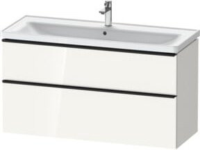 Duravit Waschtischunterschrank D-Neo in Weiß Hochglanz, B/T/H: 118,4 x 45,2 x 62,5 cm - Bild 1