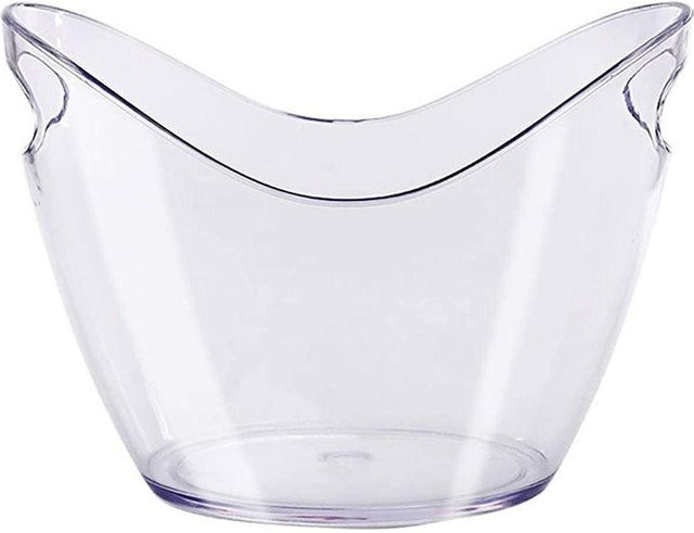 TOMTOP JMS Eiskübel aus transparentem Kunststoff in Weiß, 4 l - Bild 1