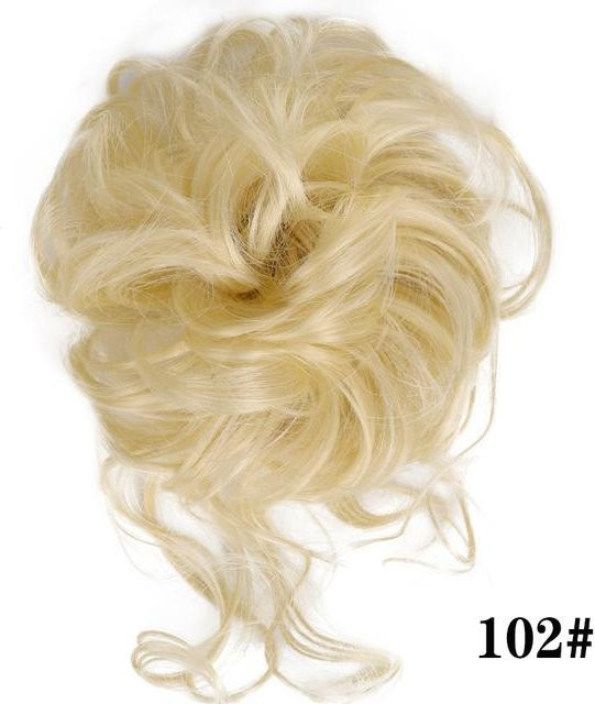 KaiTingu Haarspange Synthetischer Dutt, Lockiges Haar, Damen, Schwarz Braun Beige - Bild 1