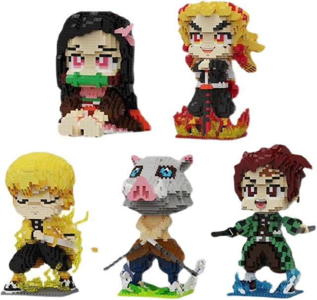 Hot Toys Demon Slayer Bausteine, Kimetsu No Yaiba, Kamado Tanjirou Nezuko Zenitsu Kyoujurou - Bild 1
