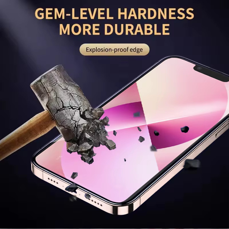 3er-Set gehärtetes Glas Displayschutzfolie für Apple iPhone 13 Mini, transparent, Full Cover mit Fingerabdruck-Entsperrung und Explosionsschutz - Bild 2