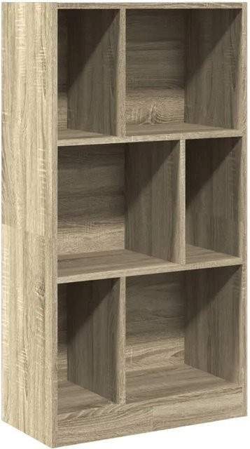 vidaXL Bücherregal Sonoma-Eiche aus Holzwerkstoff, Farbe Braun, B/T/H: 57 x 28,5 x 107,5 cm - Bild 1