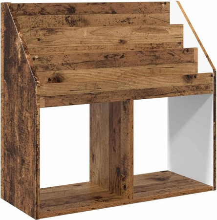 vidaXL Kinderregal aus Holzwerkstoff in Braun, B/T/H: 72,5 x 29,5 x 69 cm