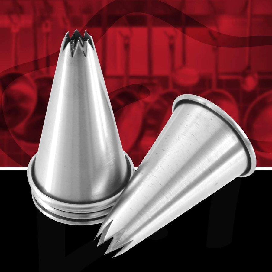 FMprofessional Sterntüllen-Satz aus Edelstahl in Silber, 5-teilig, spülmaschinenfest - Bild 2