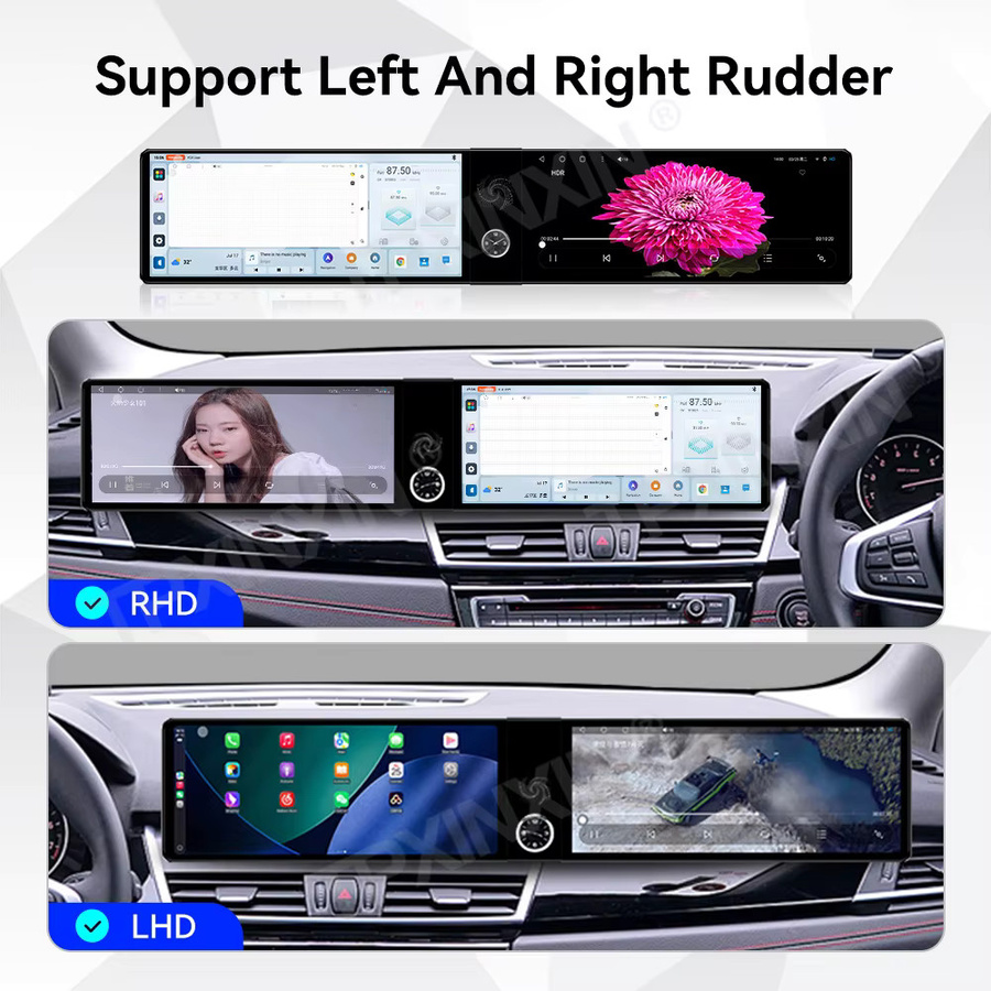 TPXINXIN Dual-Screen-Stereo-Player für BMW 2er Active Tourer F45 2014-2018 mit 24,6 Zoll Android Auto CarPlay und GPS in Schwarz - Bild 5