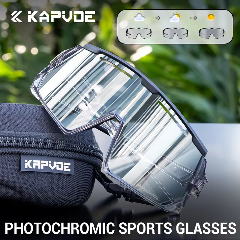 Kapvoe Sportsonnenbrille, Photochrome, Unisex, Kunststoff - Bild 6