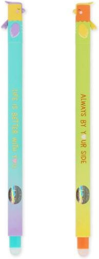 Radierbares Gelstift-Set mit Thermotinte, 2 Stück in Multicolour (Türkis und Orange) - Bild 1