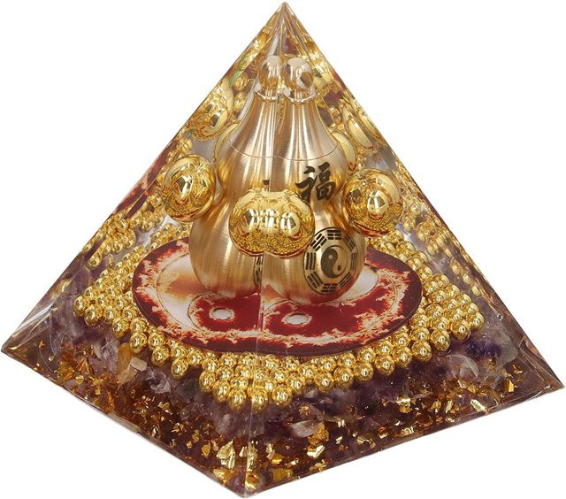 Handgefertigte Kristallpyramide von OutsideWorld in Multicolor als Tischdekoration für dein Zuhause oder Büro - Bild 1