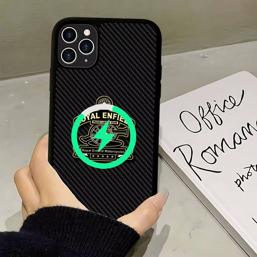 R-ROYALS E-ENFIELDS MagSafe Magnetische Hülle für iPhone 11 bis iPhone 17 Air Pro Max Plus in Schwarz - Bild 2