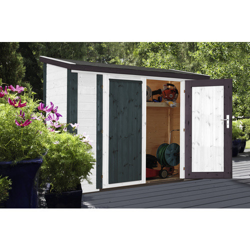 WOLFF FINNHAUS Gartenhaus Premium aus Holz in Beige, B/H/T: 260 x 178 x 84 cm - Bild 1