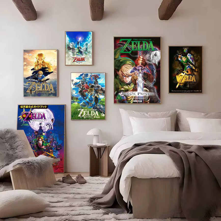 Potdemiel Zelda Video Game Wandaufkleber Whitepaper Sticker für dein Zimmer oder Café in Weiß und Multicolor - Bild 4