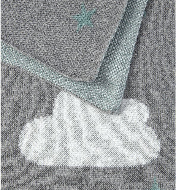 Bornino Home Babydecke Strick Grau aus Baumwolle B/B: 80 x 100 cm - Bild 1