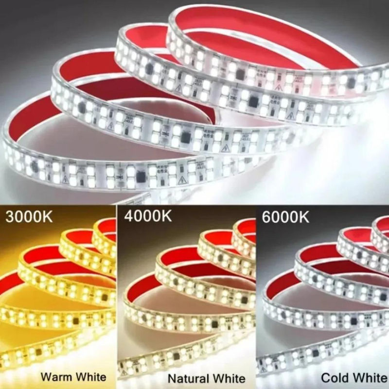 OuuZuu LED-Streifen Doppelreihe 240 LEDs/m IP68 Wasserdicht Warmweißes Licht 5m Breite: 12 mm - Bild 4