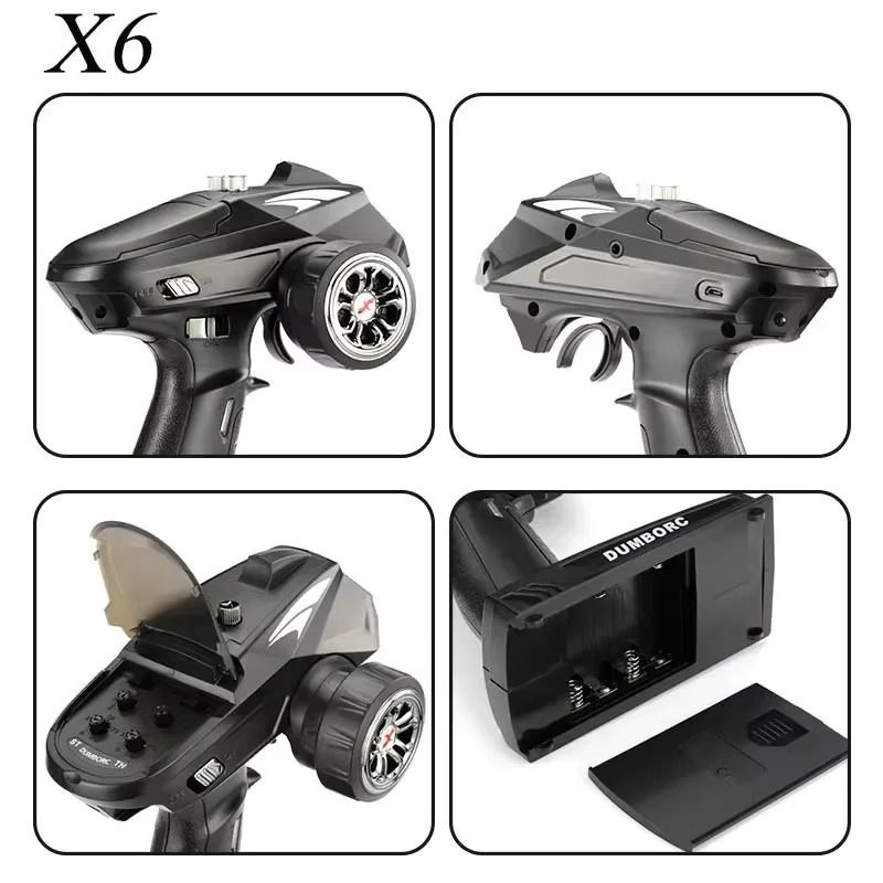 DUMBORC Sender X4 X6 2,4G Gyro Mini PWM Empfänger für RC Auto Crawler Boot - Bild 2