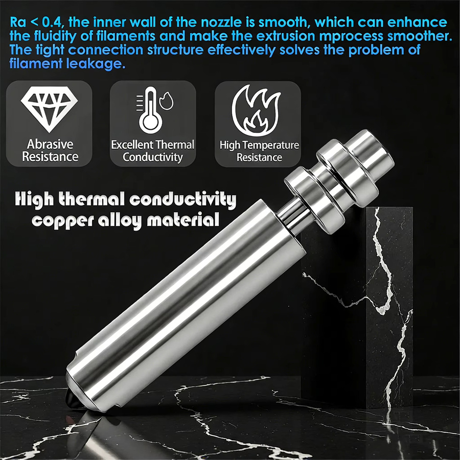 Anycubic Schnellwechsel-Bimetall-Düse für Kobra X Combo, Hochtemperaturbeständig, Farbe: Silber - Bild 3