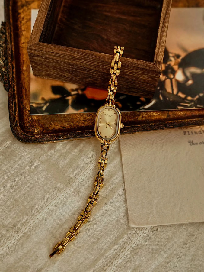 LSVTR Armbanduhr Quarz, Gold, Damen, Vintage - Bild 3