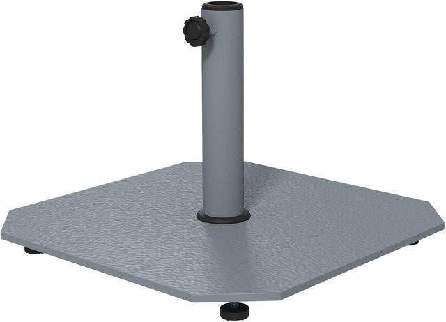Outsunny Schirmständer aus Metall in Grau, B/H/T: 49,5 x 34 x 49,5 cm - Bild 1