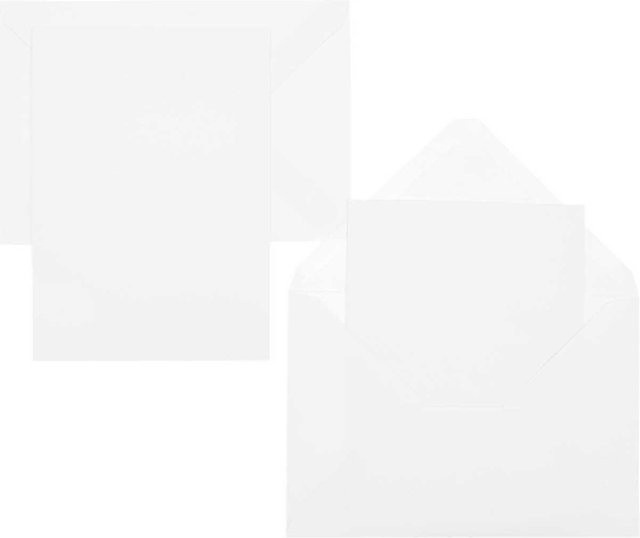 Rico Design Paper Poetry Kartenset Basic weiß B6 - Bild 1