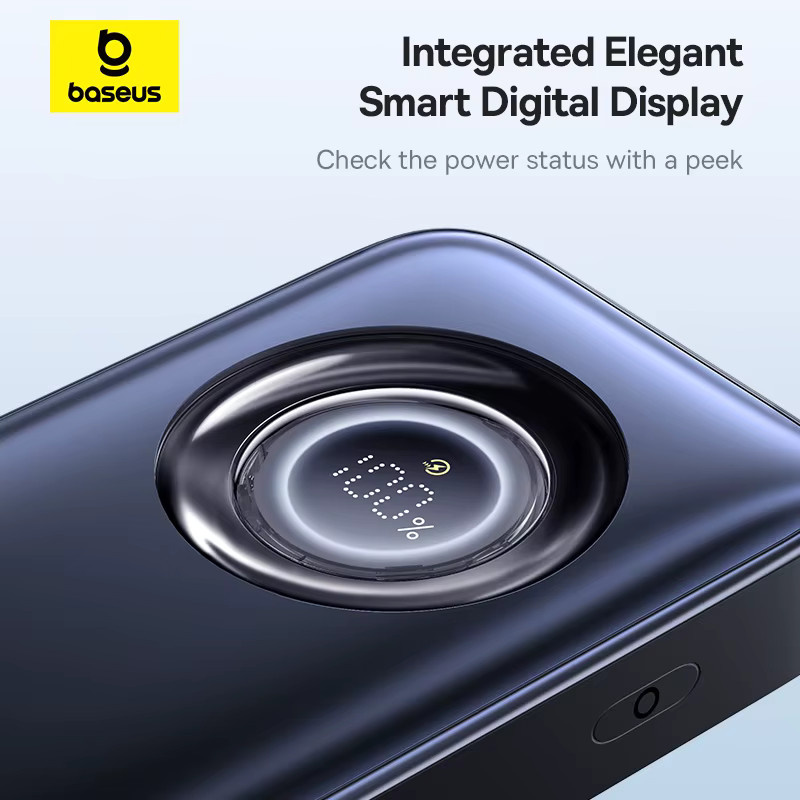 Baseus EnerCore CR11 Powerbank 20000 mAh 100W mit einziehbarem USB-C-Kabel Cosmic Black - Bild 5