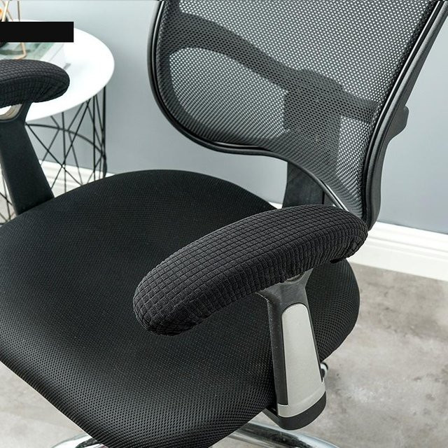Yiran Furniture Paar Stuhl Armlehnenbezüge aus Polyester und Elasthan in Schwarz - Bild 1