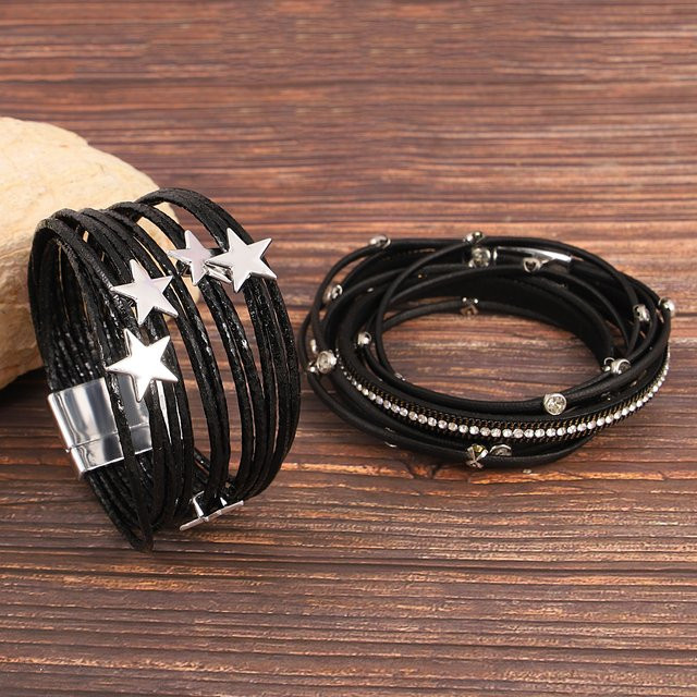 Amorcome Armband, Leder, schwarz, Damen - Bild 1