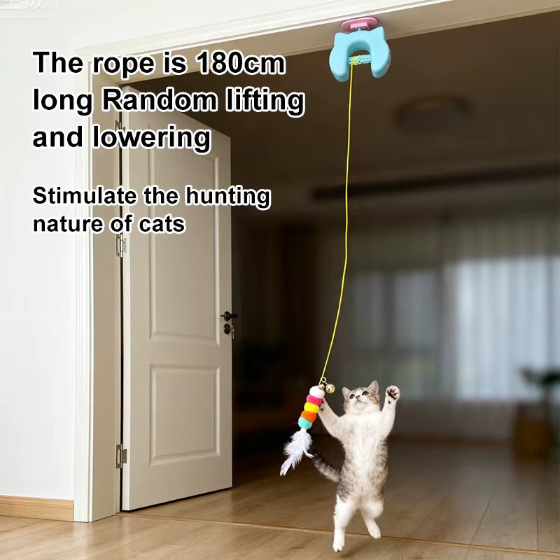 ZHUJI Intelligentes Hängendes Elektrisches Katzenspielzeug, mit 2 Seilen - Bild 3