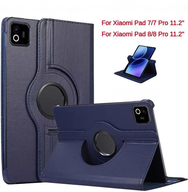 Rotierende Smart Case Leder Abdeckung für Xiaomi Pad 7 Pro und Mi Pad 8 Pro 11,2 Zoll in Schwarz - Bild 1