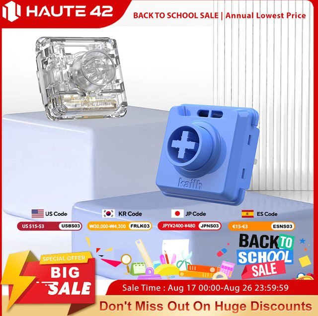 Haute42 Kailh Low-Profile Kristallschalter für Hitbox-Controller und mechanische Tastaturen - Bild 1