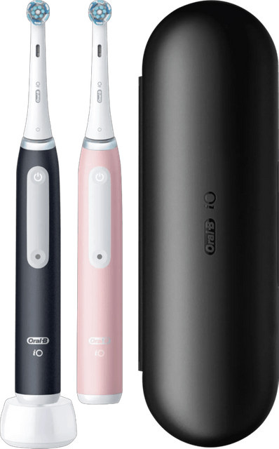 Oral-B iO Series 3 Elektrische Zahnbürste Doppelpack, Schwarz und Rosa - Bild 2