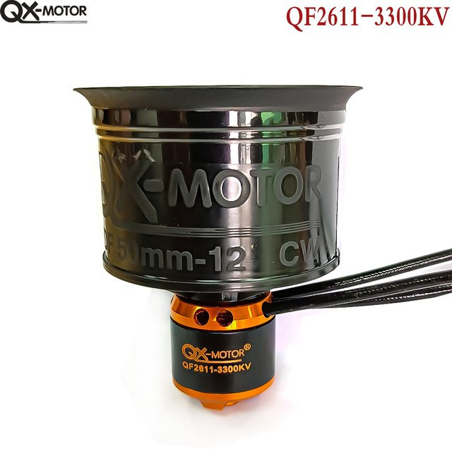 QX-MOTOR 50 mm 12-Blatt-EDF-Set, bürstenloser Motor, Metall, Schwarz - Bild 1