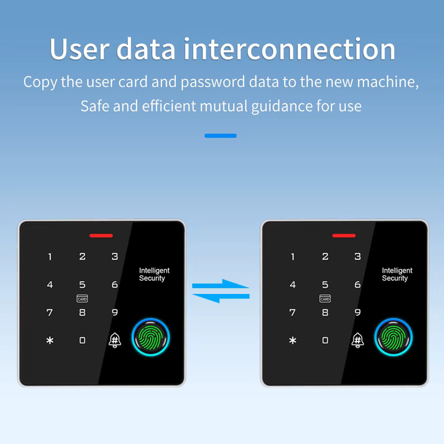 LUCKING DOOR Sicherheitszugangskontrollsystem aus Metall in Schwarz mit RFID-Doppelfrequenz 125 kHz + 13,56 MHz, Passwort, Karte und Fingerabdruck, IP67 wasserdicht - Bild 4