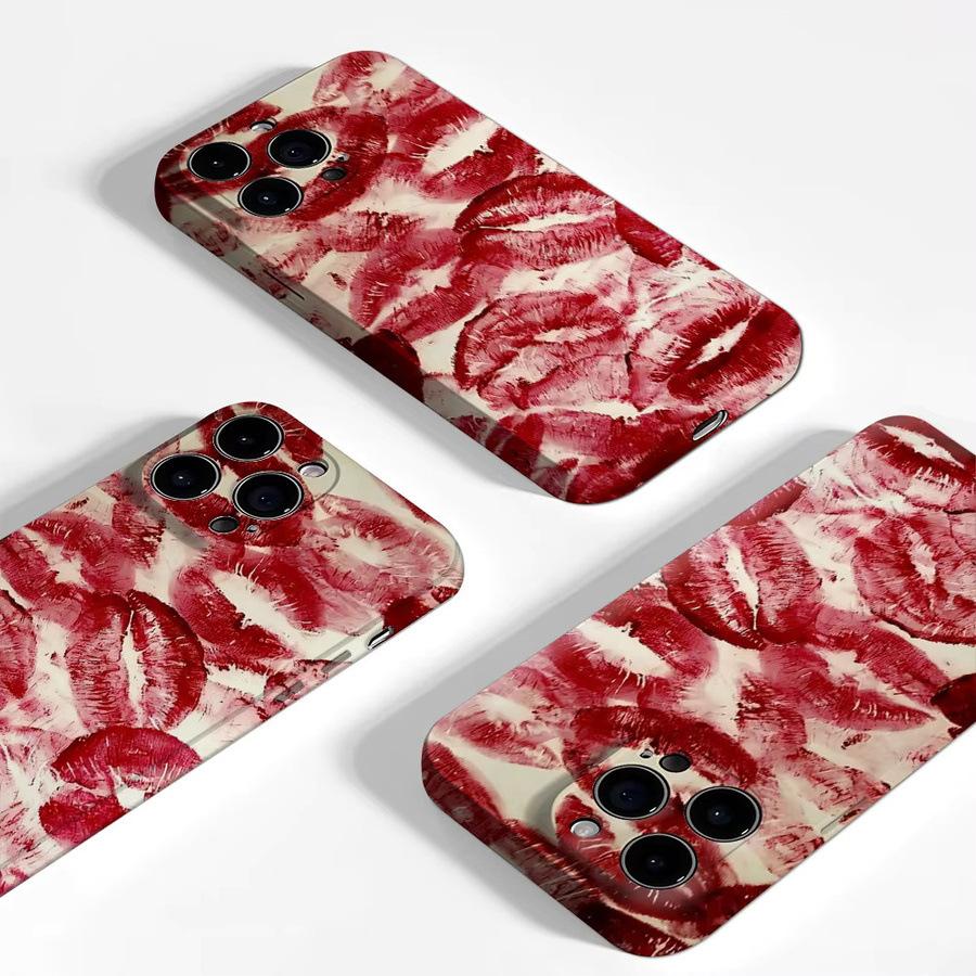 Kiss Imprints Handyhülle für iPhone 17 16 15 14 13 12 11 Pro Max Plus mit doppelschichtiger Rückseite - Bild 3