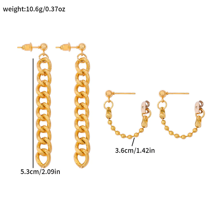 K-HOME Ohrringe, Gold, Unisex - Bild 2