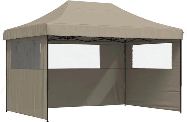 vidaXL Party-Zelt in Taupe aus Oxford-Stoff H x B x T: 315 x 279 x 410 cm - Bild 1