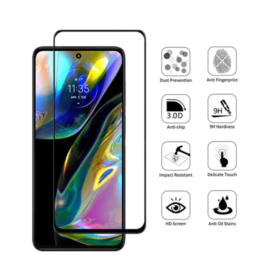 2er-Set gehärtetes Glas Display Schutzfolie für Motorola Moto G13 G22 G23 G30 G32 G42 G52 G60 G72 G73 G82 G100 G200 5G in Transparent - Bild 2