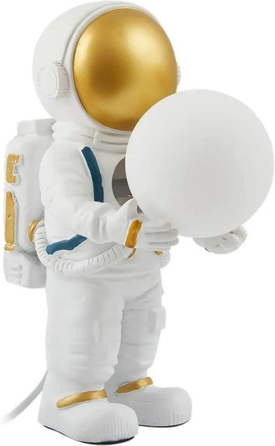 Lindby Tischlampe Kosmo in Weiß aus Keramik mit Astronauten-Design für Kinder, 1-flammig G9 - Bild 1