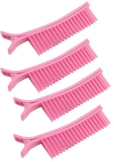 wulinlin Haarschnitt-Griffklammern, 4 Stück, rosa - Bild 1