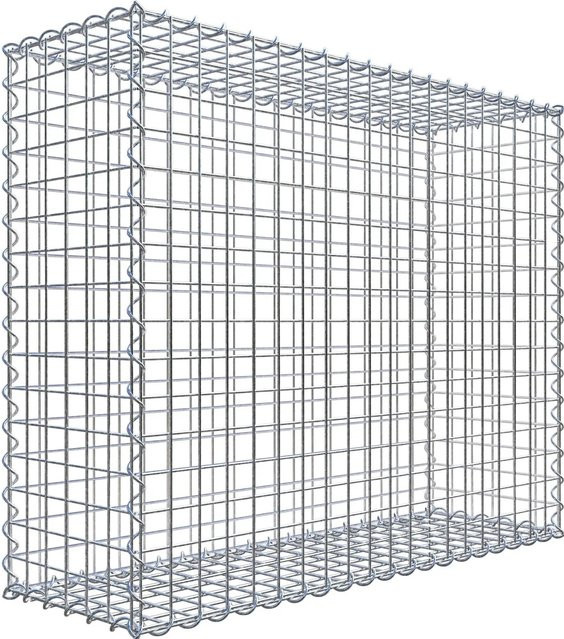 Gabiona Spiralgabione aus Stahl in Silbergrau, B/H/T: 100 x 80 x 30 cm - Bild 1