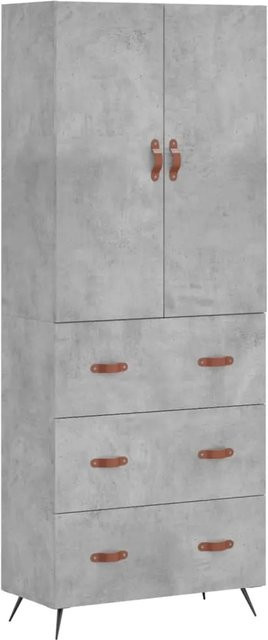 vidaXL Highboard Industrial Design in Betongrau, Wandmontage, B/T/H: 69,5 x 34,0 x 180,0 cm - Bild 1