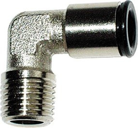 Riegler Winkeleinschraubverschraubung value line R 1/8 a. Messing vernickelt silber Durchmesser 8 mm - Bild 1