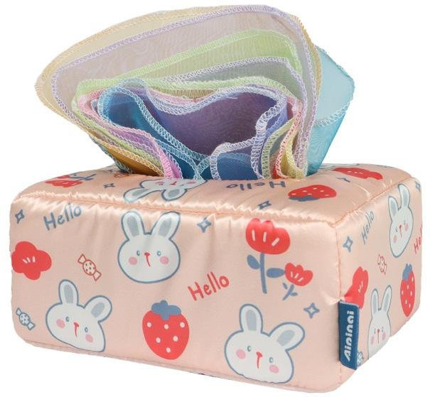Kidsly Baby-Taschentuchbox, sensorisches Spielzeug, ab 0 Jahre - Bild 1