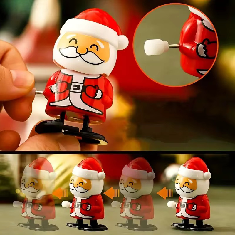 YOCITY Weihnachtliche Mini Wind-up Spring-Spielzeuge Santa Claus und Schneemann in Multicolor als festliche Tischdekoration - Bild 5