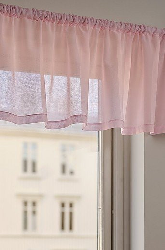 Jotex Schabracke Corinne in Pink aus Baumwolle, halbtransparent - Bild 1