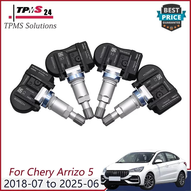4er-Set GANGLE TPMS Reifendrucksensor 433MHz Schwarz für Chery Arrizo, Tiggo und Fulwin Modelle - Bild 1