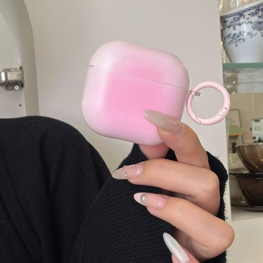 Matt-Schutzhülle mit Macarons-Fünf-Farben-Muster und Ring für Apple AirPods 1 2 3 4 Pro Pro2 Pro3 in Multicolour und Rot - Bild 2
