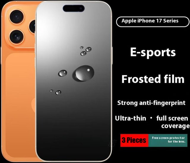 3er-Pack Matte Hydrogel Displayschutzfolien für Apple iPhone 17 Pro MAX, iPhone 17 Pro und 17 Air, Transparent, Vollabdeckung aus TPU - Bild 1